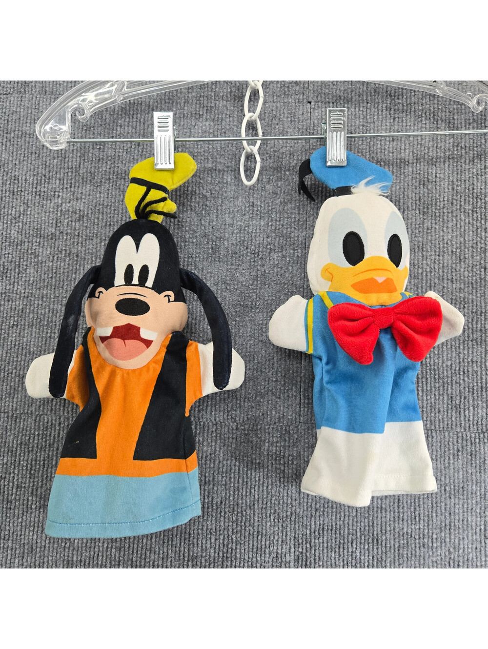 Disney Donald Duck Goofy Plush Puppet Set